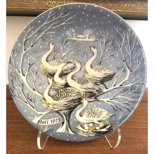 HAVILAND Limoges 12 Days of Christmas Series PLATE #6 Six Geese A'Laying FRANCE!